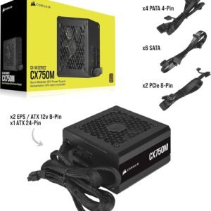 POWER SUPPLY CORSAIR CX750M 80 Plus Bronce Semi-Modular